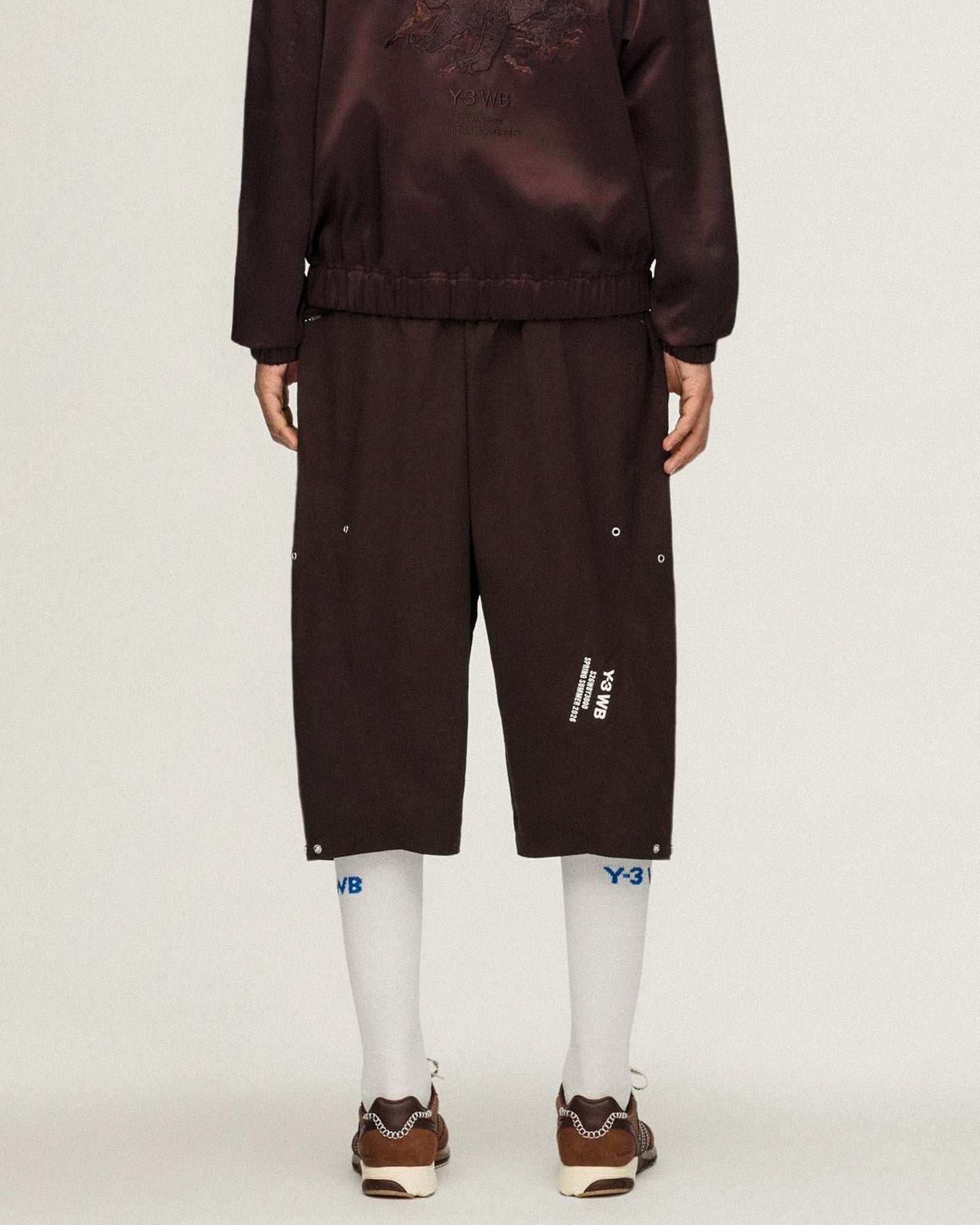 Wales Bonner x Y-3 Rip Short Aurora Coffee Shorts KS3971 On Model Back View | Overkill
