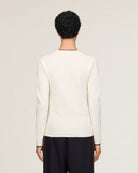 Wales Bonner x Y-3 Knit Base Top Cream White Longsleeves KS3975 On Model Back View | Overkill
