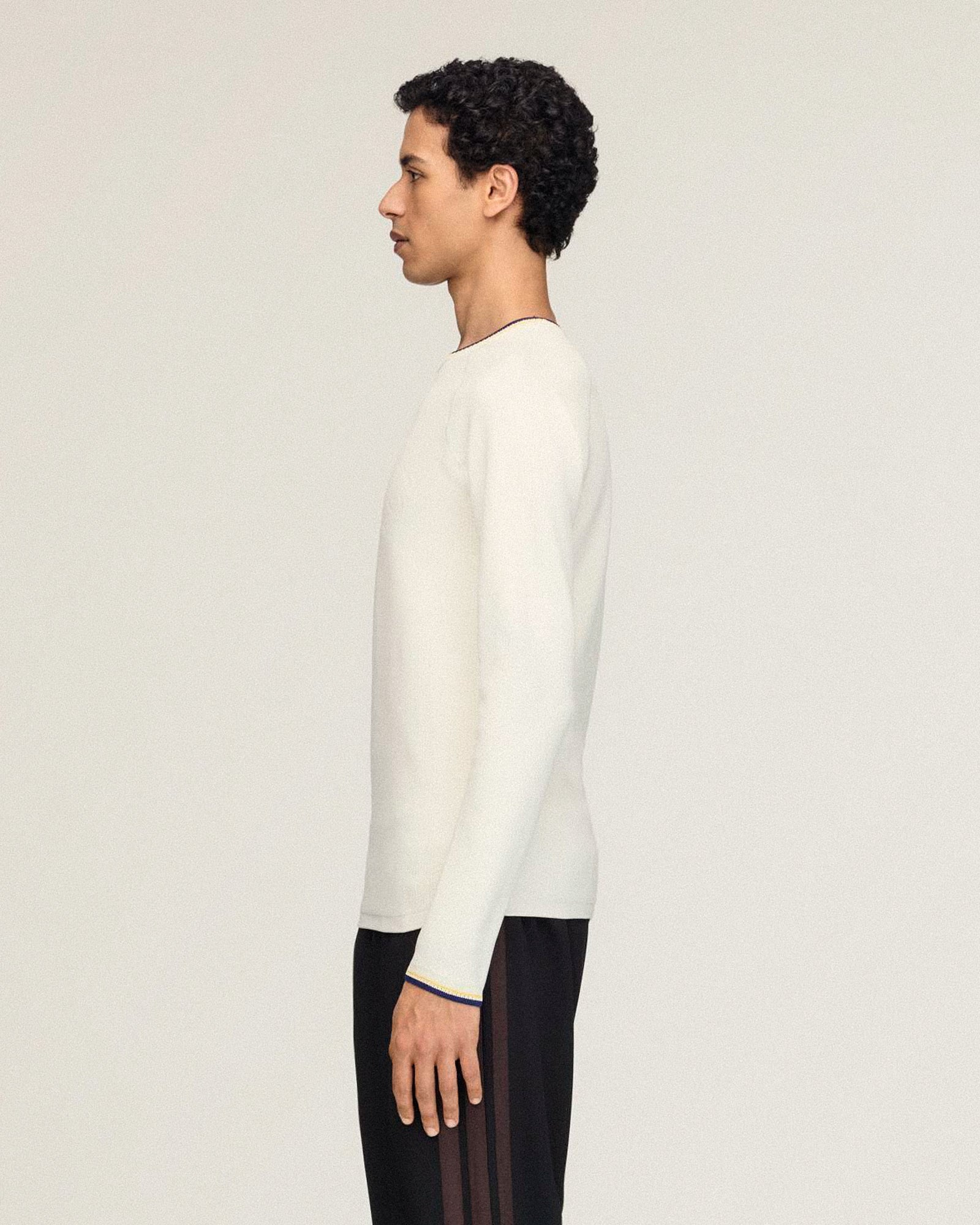 Wales Bonner x Y-3 Knit Base Top Cream White Longsleeves KS3975 Style Inspiration | Overkill
