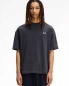 Fred Perry  Back Print LRL Wreath T-Shirt Anchor Grey T-Shirts M2474-297 On Model Front View | Overkill
