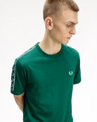 Fred Perry  Contrast Tape Ringer T-Shirt Sport Green T-Shirts M4613-Z18 Style Inspiration | Overkill

