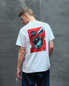 Obey Drink Crude Oil Cup T-Shirt White T-Shirts Close-up | Overkill