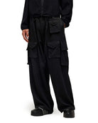 Y-3 Refined Wool Cargo Pants Black Casual Pants IW7453 On Model Front View | Overkill