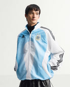 adidas AFA Argentina Home Track Top 06 White Track Jackets JM1091 On Model Front View | Overkill
