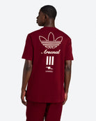adidas FC Arsenal Icon Graphic Tee Team Coll Burgundy 2 T-Shirts JM9414 On Model Back View | Overkill
