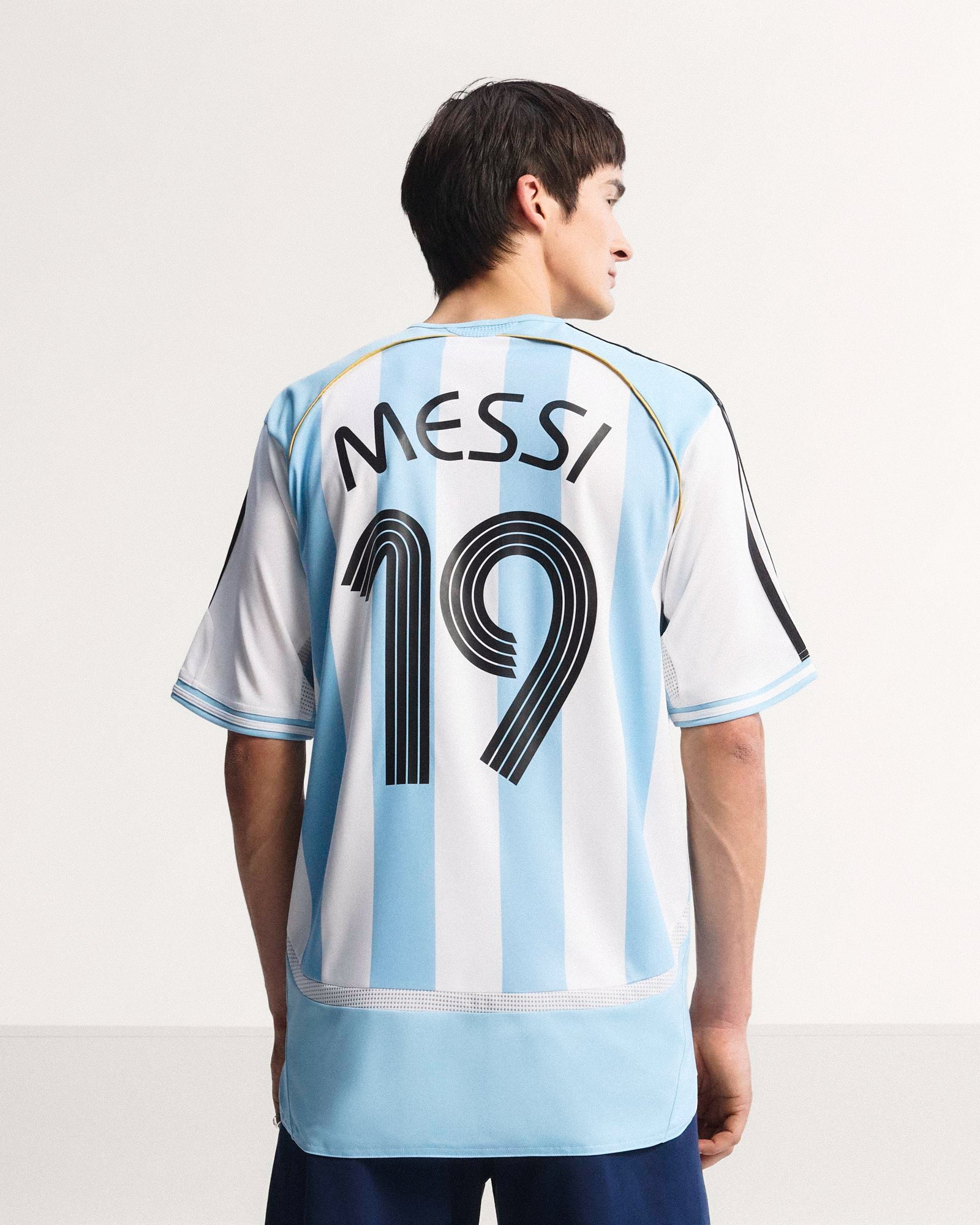 adidas AFA Argentina Home Jersey 06 M White T-Shirts JN3708 On Model Back View | Overkill
