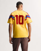 adidas FCF Colombia Away Jersey 90 Bold Gold T-Shirts JN3713 On Model Back View | Overkill
