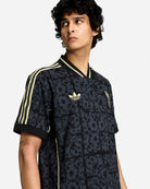 adidas Liverpool FC LF Jersey Carbon / Halo Gold T-Shirts JW5462 On Model Back View | Overkill
