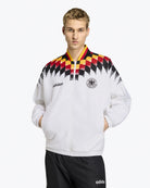 adidas DFB Germany Track Top 94 White Track Jackets JW8809 On Model Front View | Overkill
