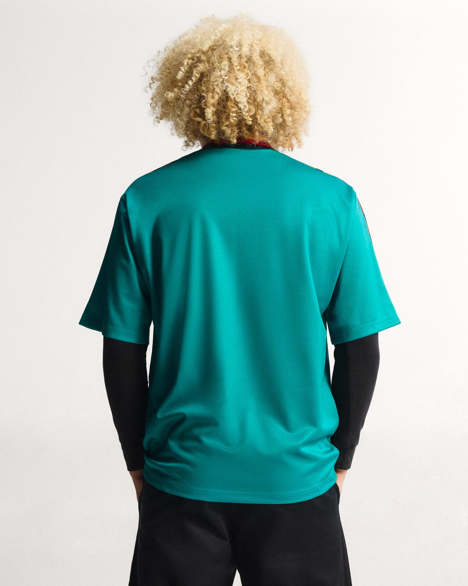adidas DFB Germany Away Jersey 94 Power Green T-Shirts JZ6941 On Model Back View | Overkill
