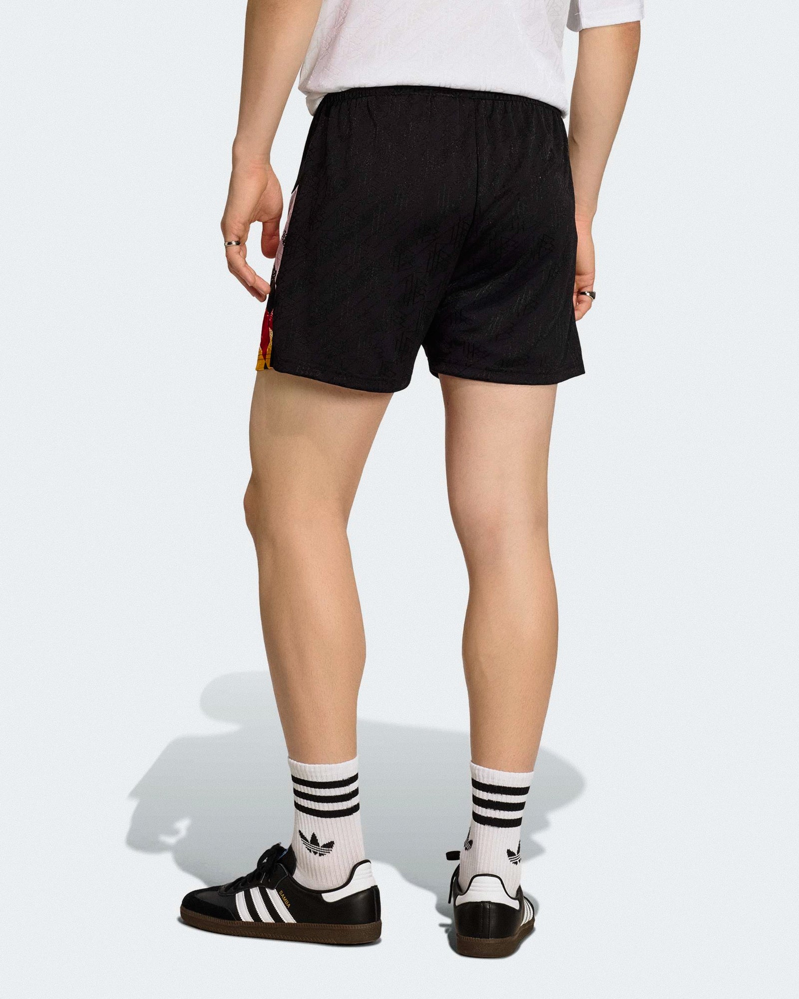 adidas DFB Germany Home Shorts 94 Black Shorts JZ6958 On Model Back View | Overkill
