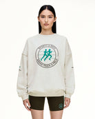 adidas Sweater Light Grey Heather Sweatshirts KA0719 On Model Front View | Overkill