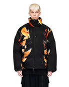 Y-3 M AOP Puffer Jacket Black Puffer Jackets KA2364 On Model Front View | Overkill