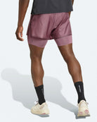 adidas 2-In-1 Shorts Shadow Fig Shorts KB8431 On Model Back View | Overkill
