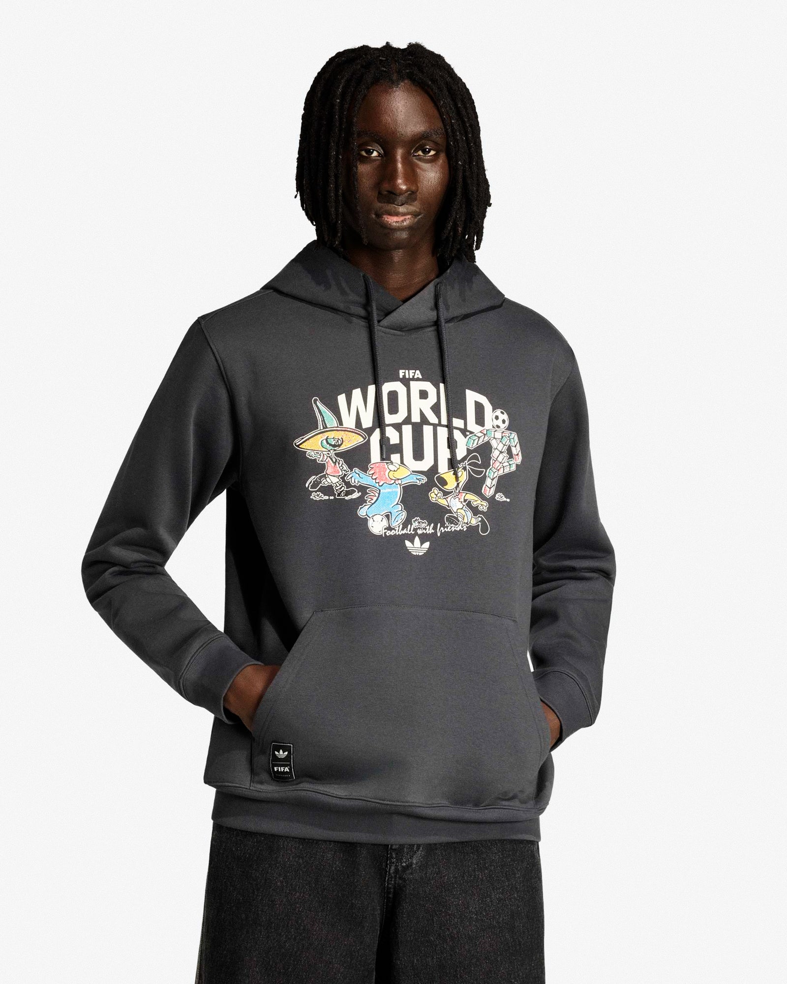 adidas Mascot Hoodie Carbon Hoodie KC1310 On Model Front View | Overkill
