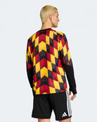adidas DFB Germany Home Pre Match Warm Top 26 Black / Team Yellow Longsleeves KC2925 On Model Back View | Overkill
