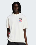 adidas Graphic Tee Cloud White T-Shirts KC5424 On Model Front View | Overkill
