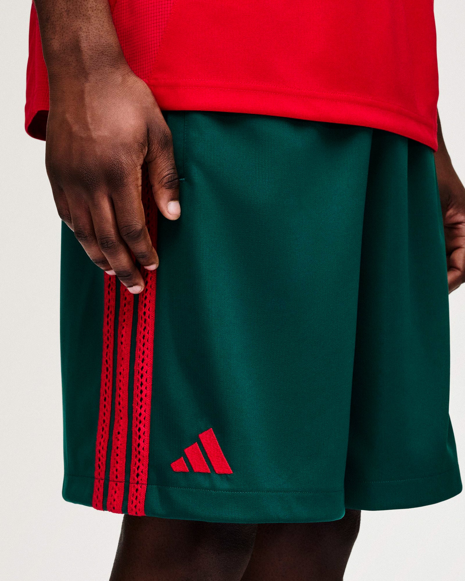 adidas Shorts Collegiate Green Shorts KC9600 On Model Front View | Overkill
