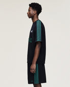 adidas Jersey Black T-Shirts KC9602 On Model Back View | Overkill
