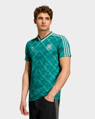 adidas DFB Germany Away Jersey 90 Power Green T-shirts KD3999 On Model Front View | Overkill
