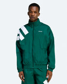 adidas Arch Track Top Collegiate Green / White Track Jackets KD4070 On Model Front View | Overkill
