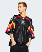 adidas DFB Germany Bringback Remixed Jersey Black T-Shirts KD5980 On Model Front View | Overkill
