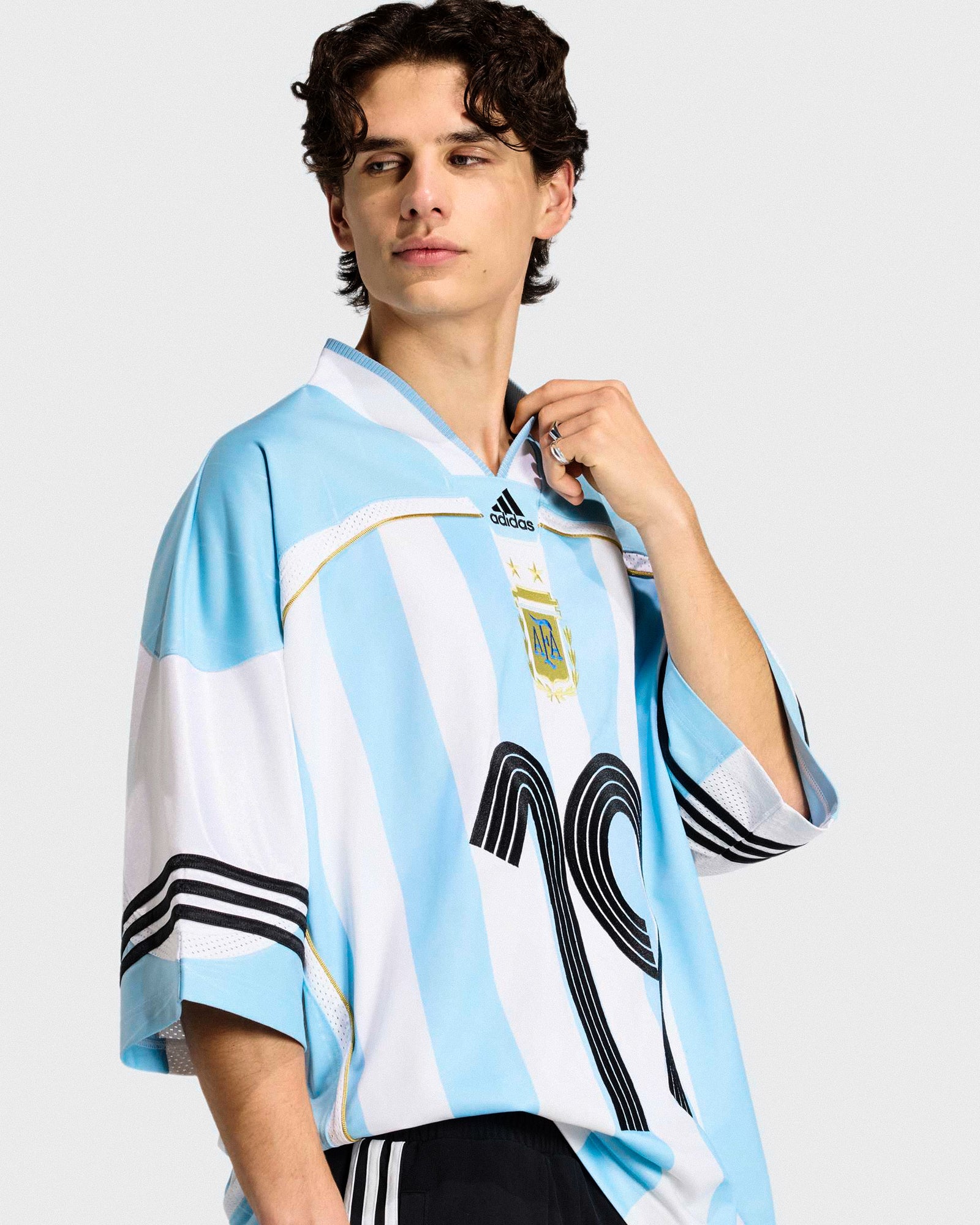adidas AFA Argentina Bringback Remixed Jersey Clear Blue / White / Black T-Shirts KD5982 Style Inspiration | Overkill
