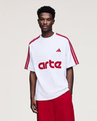 adidas Jersey White T-Shirts KD9315 On Model Front View | Overkill
