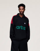 adidas Terry LS Black Longsleeves KD9339 On Model Front View | Overkill

