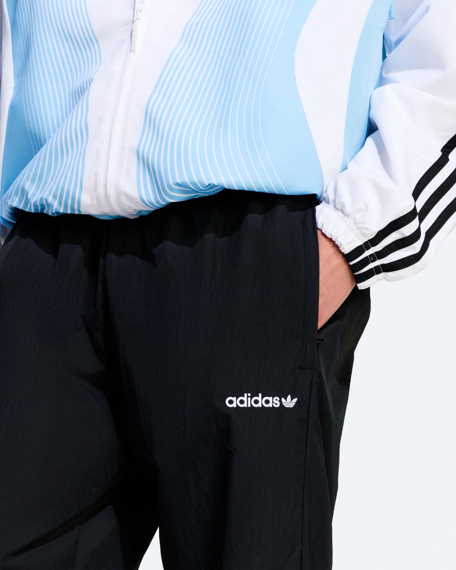 adidas Santiago Track Pant Black Sweat & Track Pants KE3430 On Model Back View | Overkill

