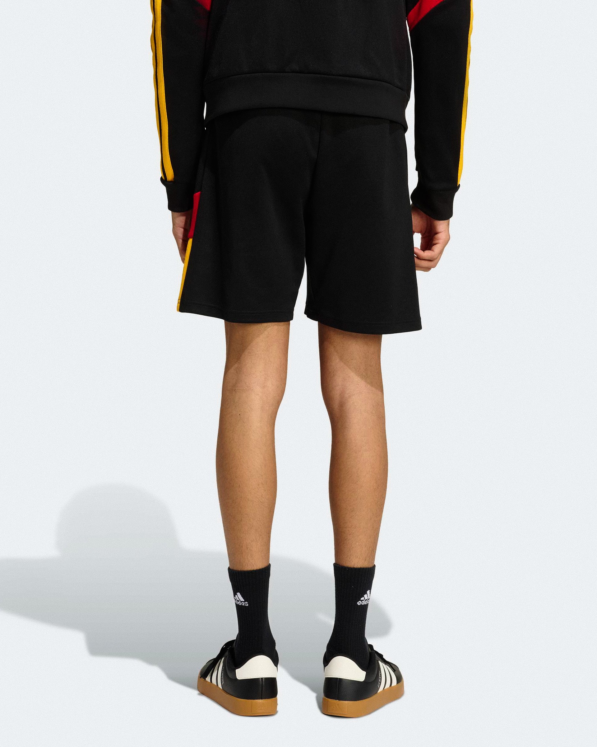 adidas M Tiro NP Shorts Black / Team Power Red 2 / Collegiate Gold Shorts KE6035 On Model Back View | Overkill
