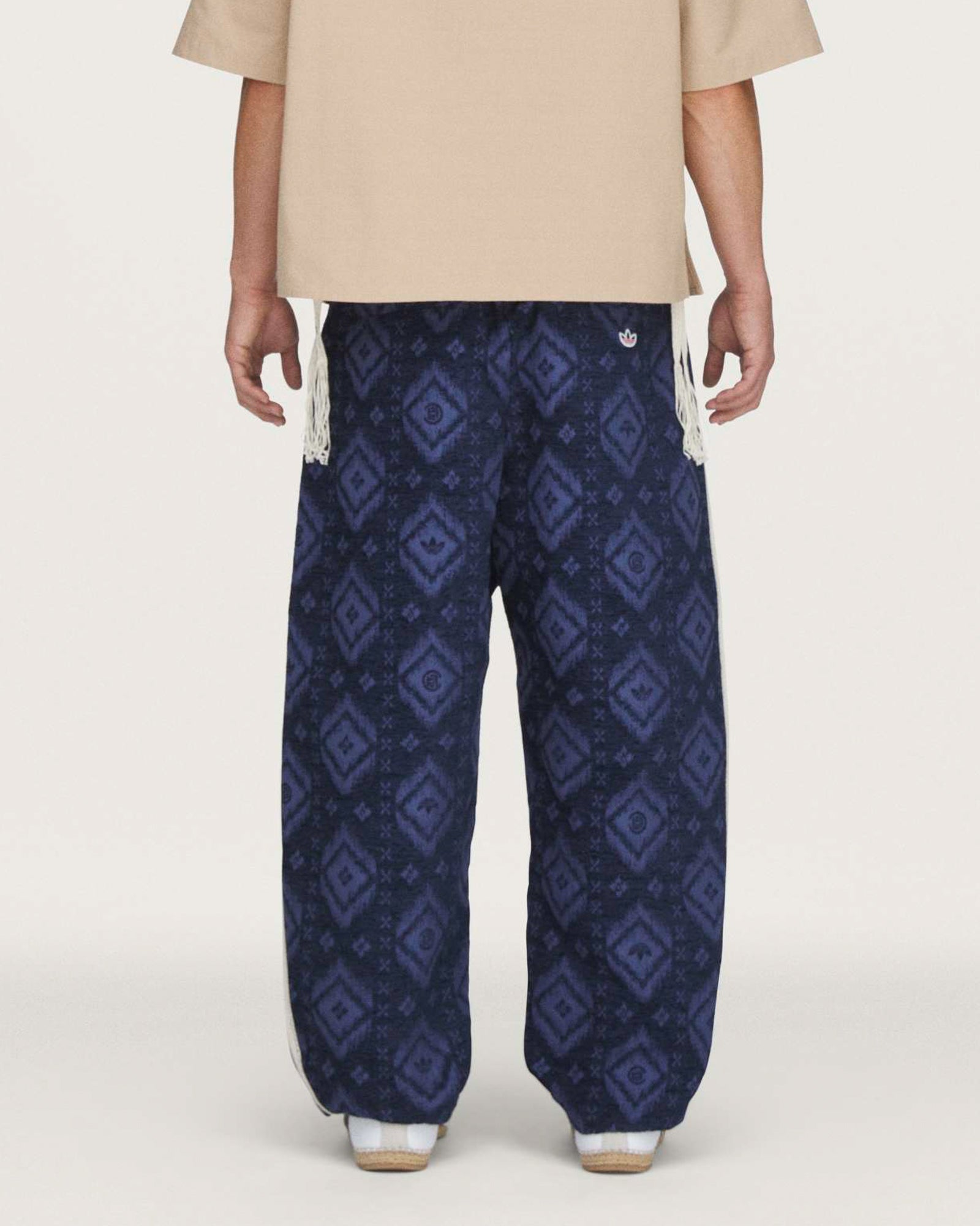 Clot by Edison Chen x adidas Ikat Pant Tech Indigo Casual Pants KE7067 On Model Back View | Overkill
