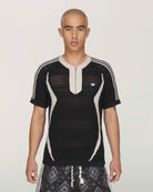 Clot by Edison Chen x adidas Knit Jersey Black / Wonder White T-Shirts KE7074 On Model Front View | Overkill
