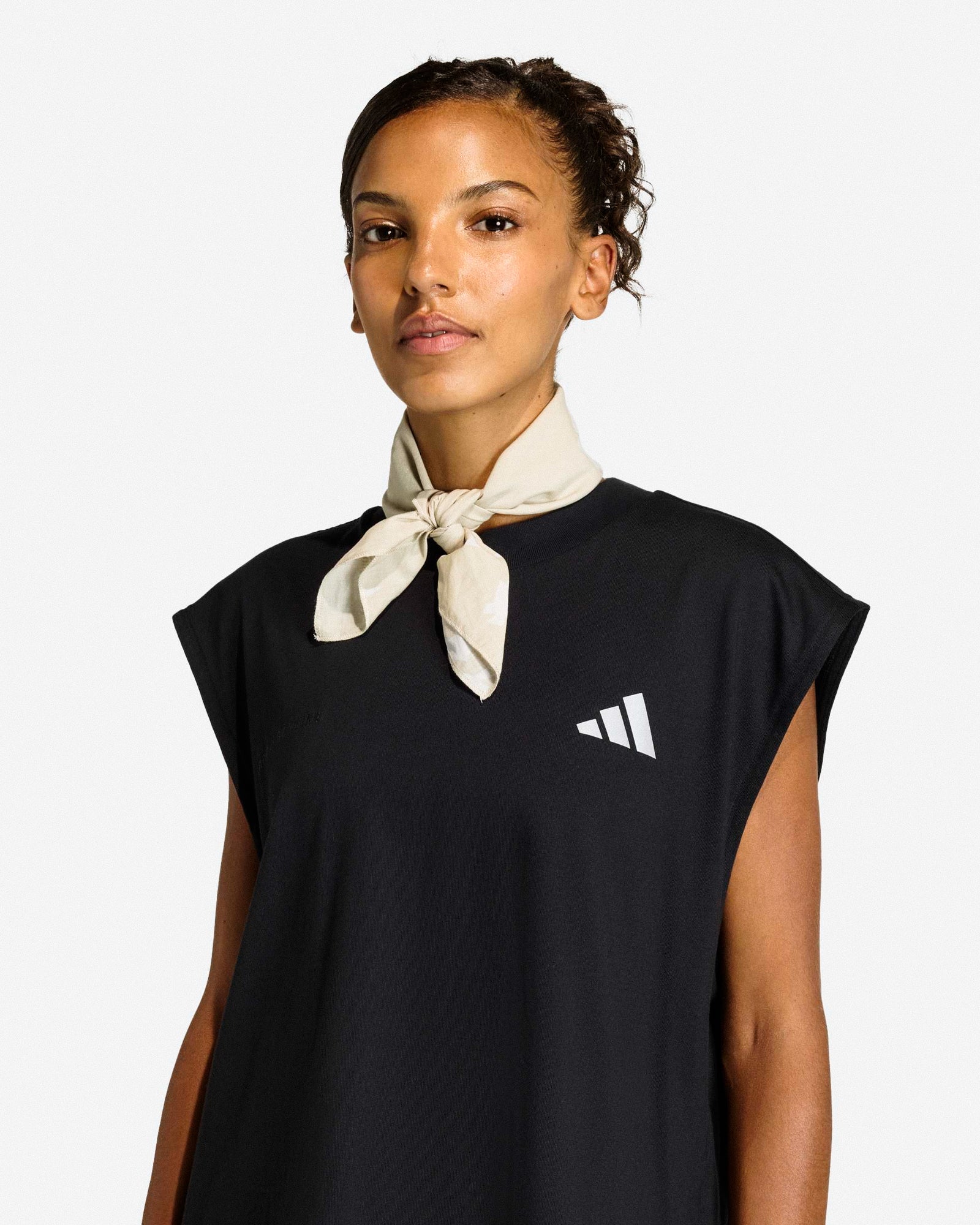 adidas Bandana Putty Grey / Grey One / Reflective Silver Bandanas KE8471 On Model View 1 | Overkill
