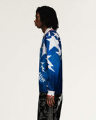 BAPE x adidas LSL Star Jersey Medium Blue Denim Longsleeves KF4913 On Model Back View | Overkill

