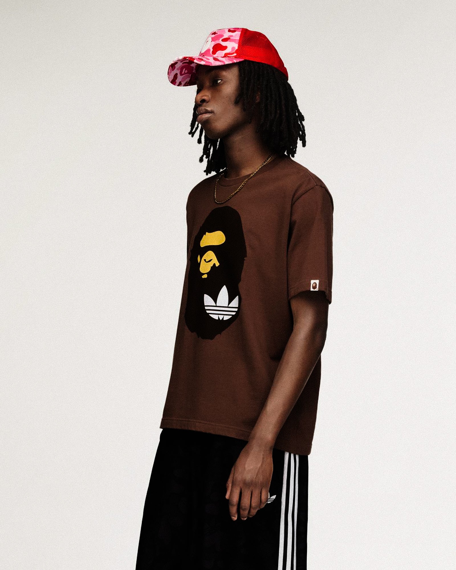 トップス 226 BAPE Star Print Polo Black Brown L BAPE Large Ape Head Polo Black Brown Men's - SS22 - US
