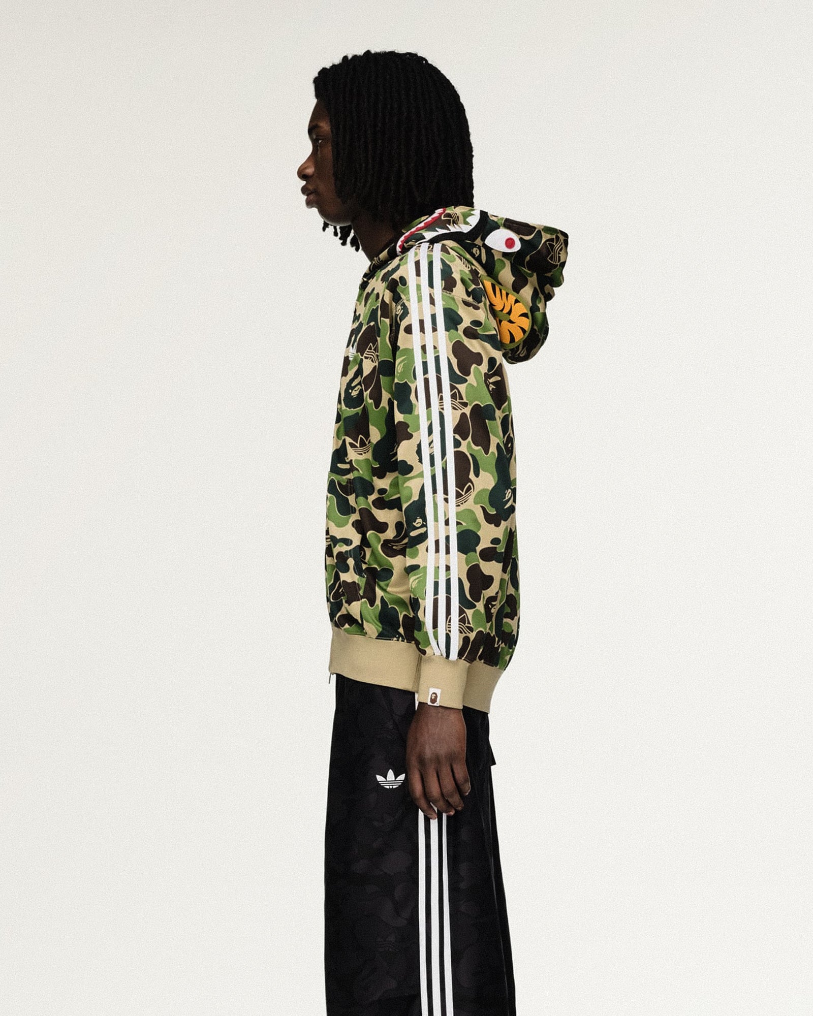 BAPE x adidas Shark Track Hoodie Crew Green Socks KF4916 Style Inspiration | Overkill
