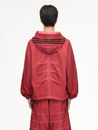 Thug Club x adidas TC Sweat Hoodie Power Red Hoodies KF6586 On Model Back View | Overkill
