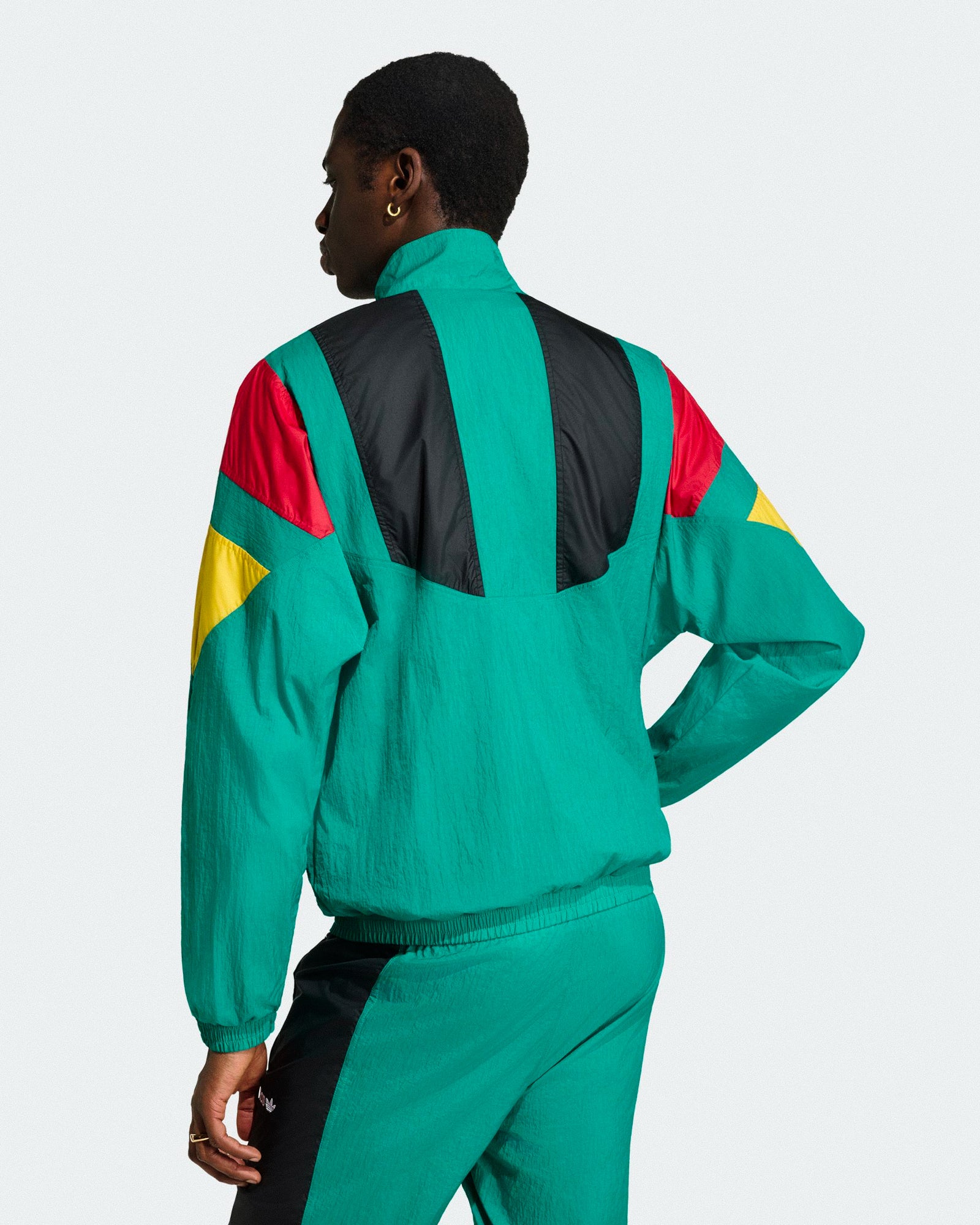 adidas DFB Germany Equipment Track Top Equipment Green Track Jackets KG2281 On Model Back View | Overkill
