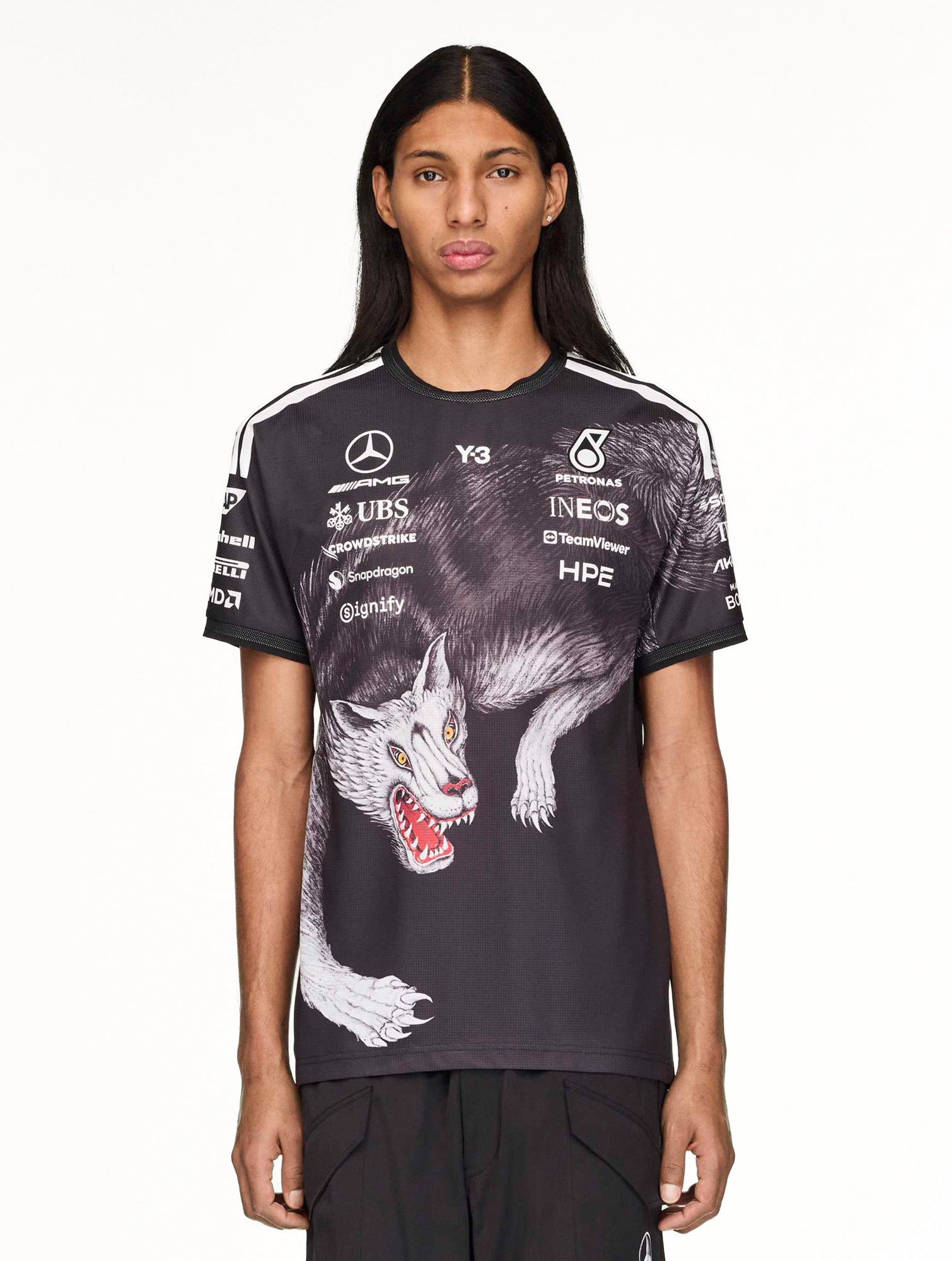 [subi]F1  Mercedes AMG Tシャツ Mercedes-AMG Petronas F1 x Y-3 F1 Driver SS Jersey KQ9844 | OVERKILL