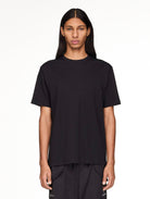 Mercedes-AMG Petronas F1 x Y-3 F1 Logo SS Tee Black T-Shirts KR2373 On Model Front View | Overkill
