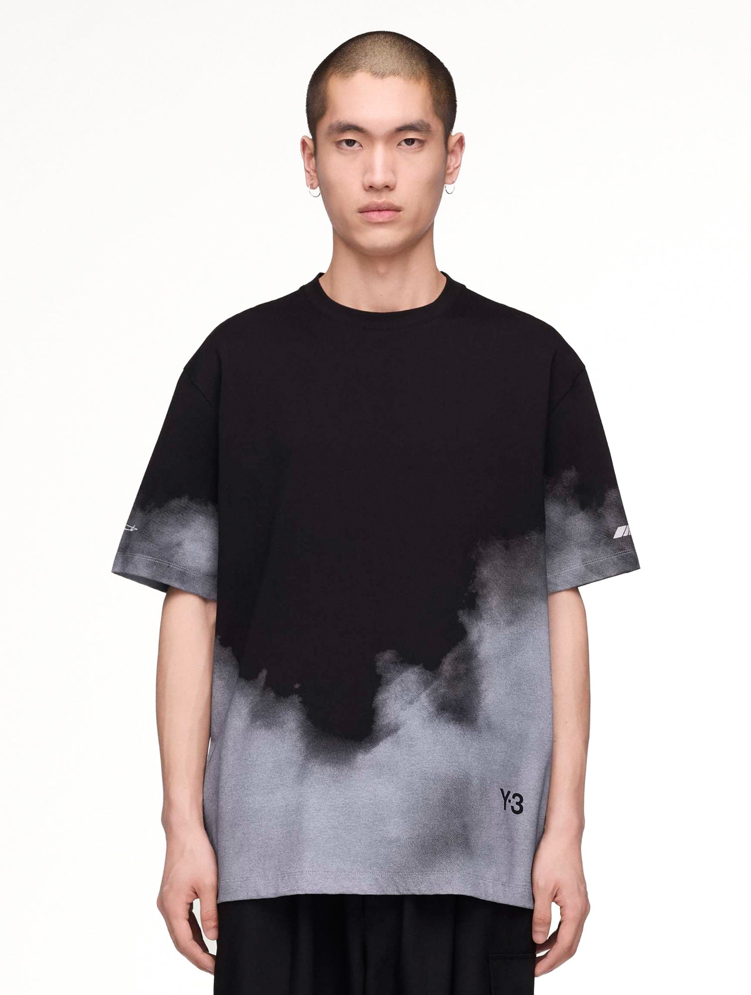 Mercedes-AMG Petronas F1 x Y-3 F1 Tour SS Tee Black T-Shirts KR2376 On Model Front View | Overkill
