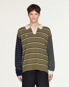 Song for the Mute x adidas LS Tee Olive Strata / Alumina / Black Longsleeves KS1343 On Model Front View | Overkill
