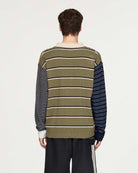 Song for the Mute x adidas LS Tee Olive Strata / Alumina / Black Longsleeves KS1343 On Model Back View | Overkill
