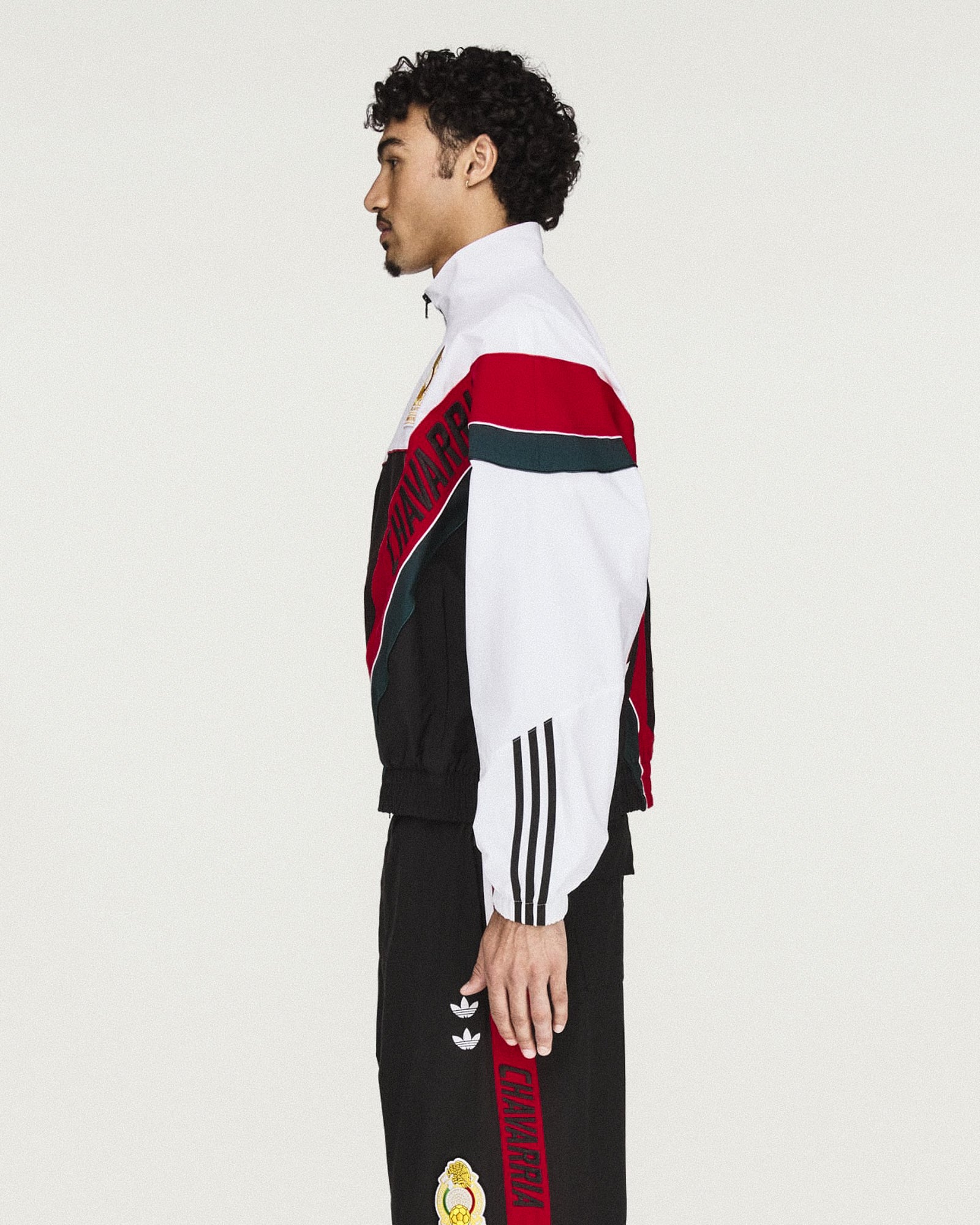 Willy Chavarria x adidas Woven Track Jacket White / Black Track Jacket KU7797 Style Inspiration | Overkill
