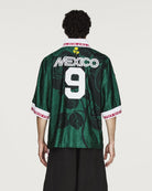 Willy Chavarria x adidas Soccer Jersey Collegiate Green T-Shirts KU7803 On Model Back View | Overkill

