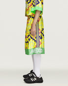 Willy Chavarria x adidas AOP Longshort Solar Lemon / Pure Purple / Solar Turbo Shorts KU7804 Style Inspiration | Overkill
