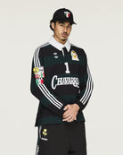 Willy Chavarria x adidas Rugby Longsleeves Aurora Ivy   Longsleeves KV1977 On Model Front View | Overkill
