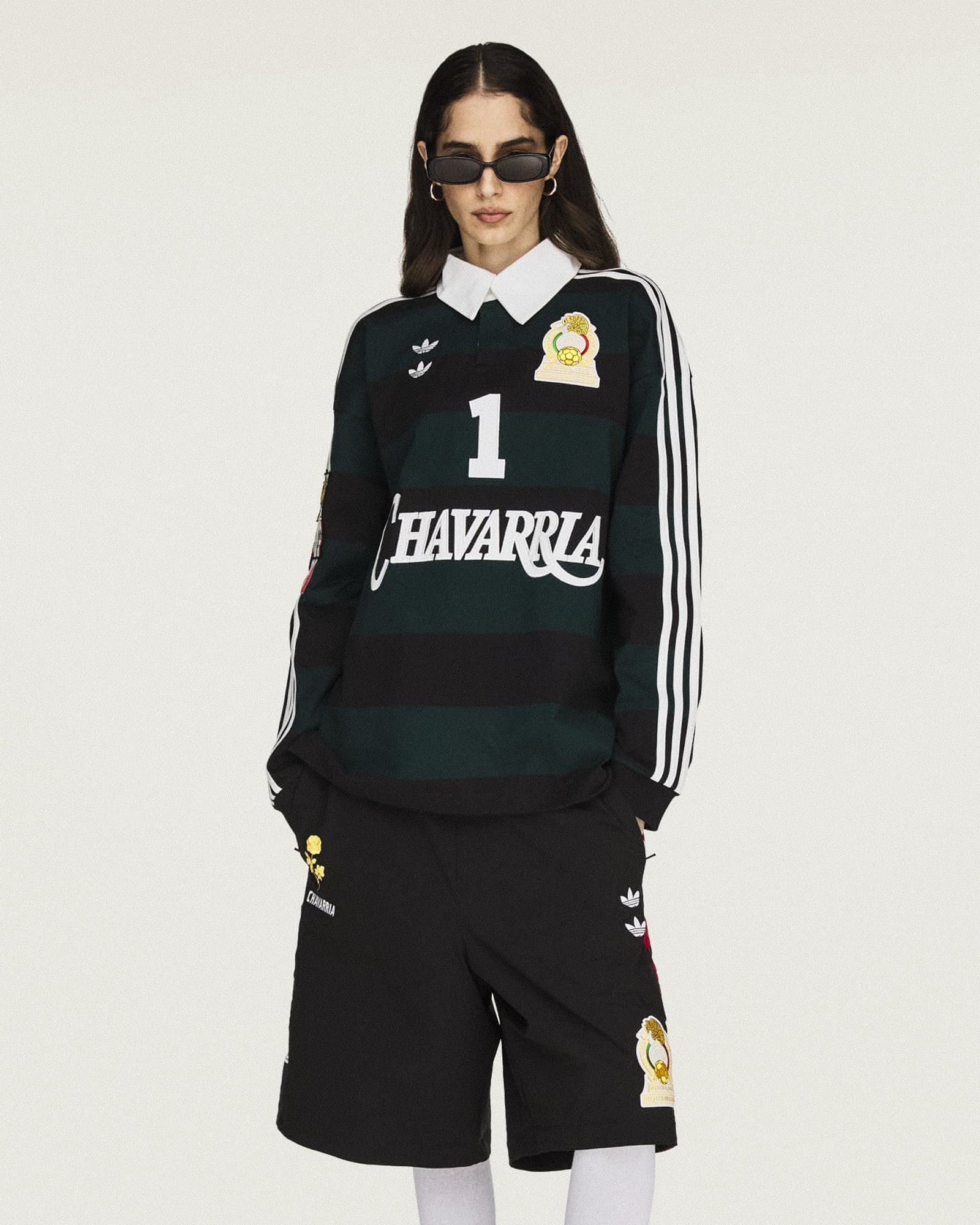 Willy Chavarria x adidas Rugby Longsleeves Aurora Ivy   Longsleeves KV1977 Model Detail 1 | Overkill
