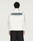 Willy Chavarria x adidas Button Up Shirt Off White Shirt KV1980 On Model Back View | Overkill
